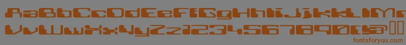 Шрифт RETRRG   – коричневые шрифты на сером фоне