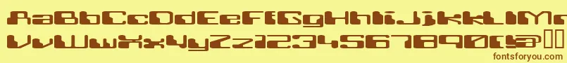 Шрифт RETRRG   – коричневые шрифты на жёлтом фоне