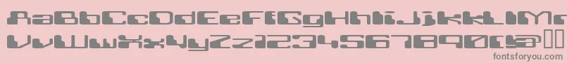 RETRRG  -Schriftart – Graue Schriften auf rosa Hintergrund