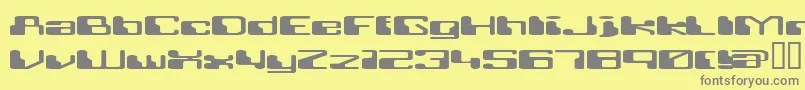 Шрифт RETRRG   – серые шрифты на жёлтом фоне