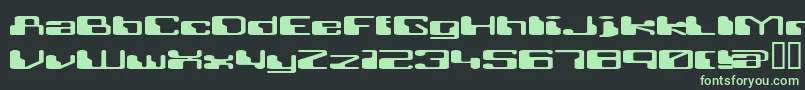 RETRRG  -fontti – vihreät fontit mustalla taustalla