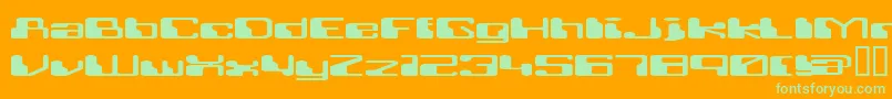 RETRRG   Font – Green Fonts on Orange Background