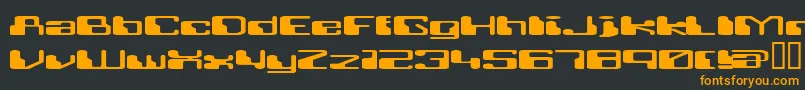 Шрифт RETRRG   – оранжевые шрифты на чёрном фоне