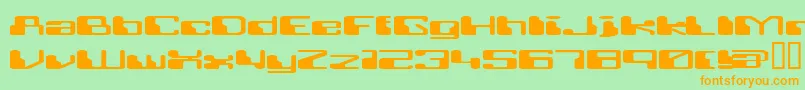 RETRRG   Font – Orange Fonts on Green Background