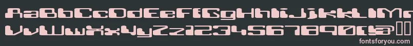 RETRRG  -fontti – vaaleanpunaiset fontit mustalla taustalla