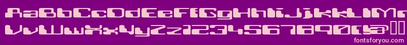 RETRRG  -Schriftart – Rosa Schriften auf violettem Hintergrund