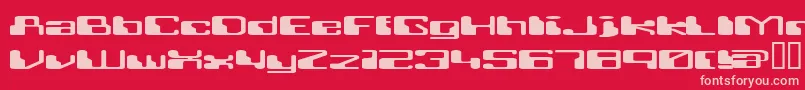 Шрифт RETRRG   – розовые шрифты на красном фоне