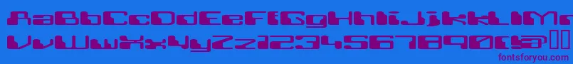 RETRRG  -fontti – violetit fontit sinisellä taustalla