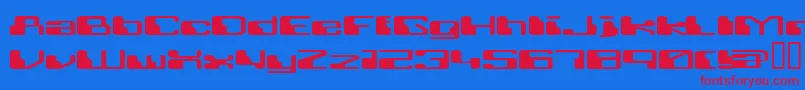 Шрифт RETRRG   – красные шрифты на синем фоне