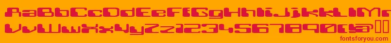 RETRRG   Font – Red Fonts on Orange Background