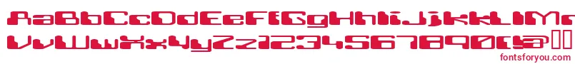 フォントRETRRG   – 白い背景に赤い文字