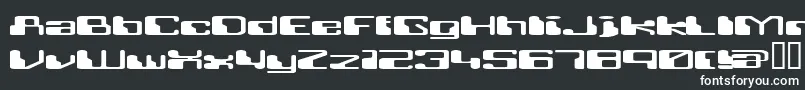 Шрифт RETRRG   – белые шрифты на чёрном фоне