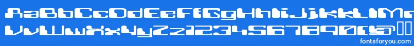 RETRRG   Font – White Fonts on Blue Background