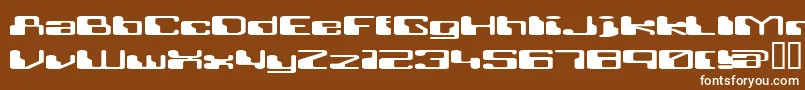 フォントRETRRG   – 茶色の背景に白い文字