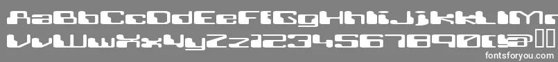 Шрифт RETRRG   – белые шрифты на сером фоне