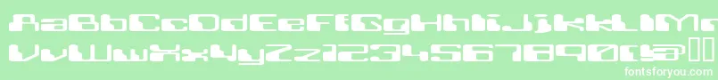 RETRRG  -fontti – valkoiset fontit vihreällä taustalla