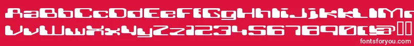 Шрифт RETRRG   – белые шрифты на красном фоне