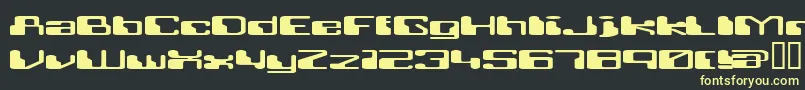 Шрифт RETRRG   – жёлтые шрифты на чёрном фоне