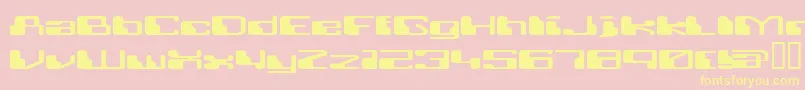 Шрифт RETRRG   – жёлтые шрифты на розовом фоне