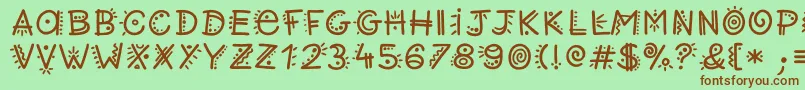 Retwisted Font – Brown Fonts on Green Background