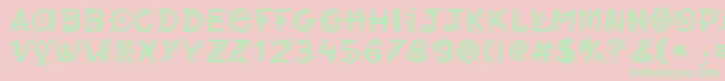 Retwisted Font – Green Fonts on Pink Background