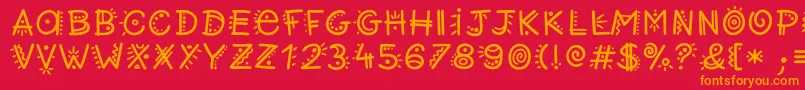 Retwisted Font – Orange Fonts on Red Background