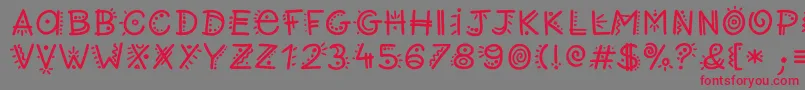 Retwisted-Schriftart – Rote Schriften auf grauem Hintergrund