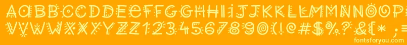 フォントRetwisted – オレンジの背景に黄色の文字