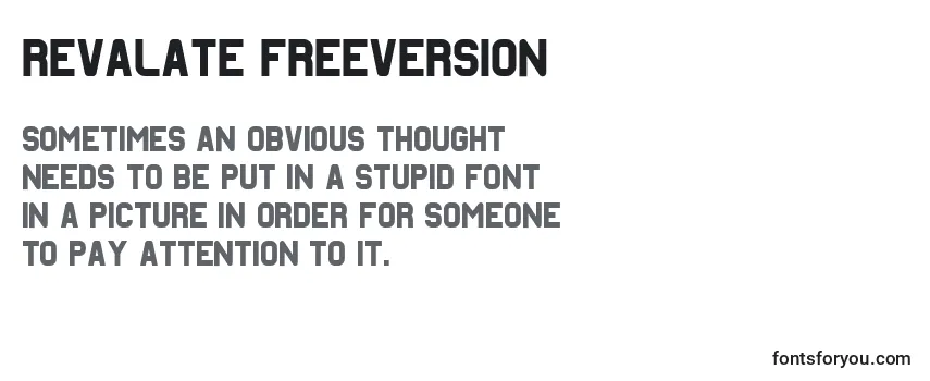 Revalate FreeVersion-fontti