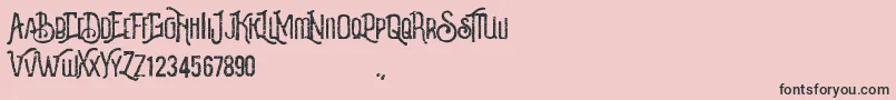 Revalina Font – Black Fonts on Pink Background