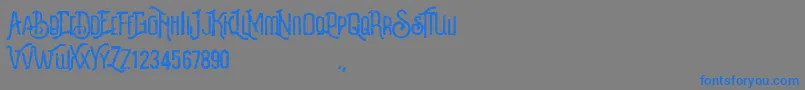 Revalina Font – Blue Fonts on Gray Background