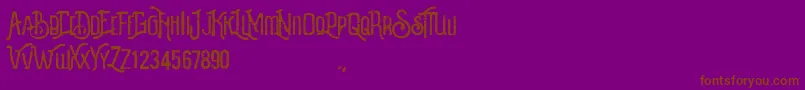 Revalina Font – Brown Fonts on Purple Background