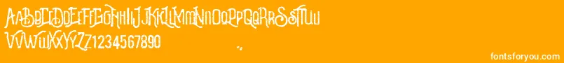 Revalina Font – White Fonts on Orange Background