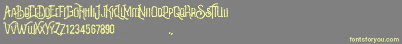 Revalina Font – Yellow Fonts on Gray Background
