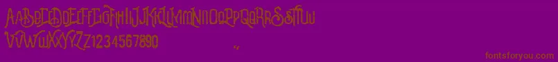 Czcionka Revalina – brązowe czcionki na fioletowym tle
