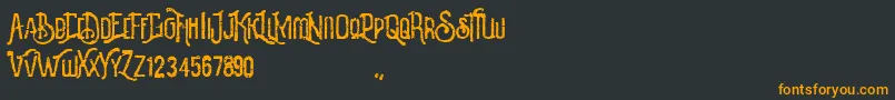 Шрифт Revalina – оранжевые шрифты на чёрном фоне