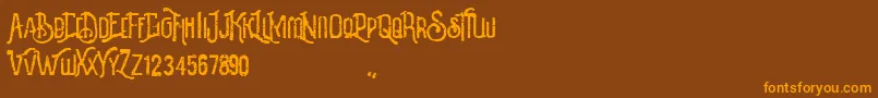 Шрифт Revalina – оранжевые шрифты на коричневом фоне