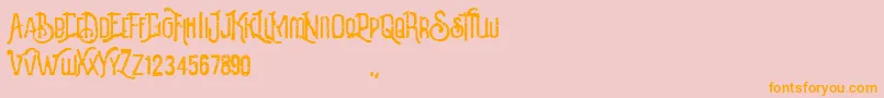 Шрифт Revalina – оранжевые шрифты на розовом фоне