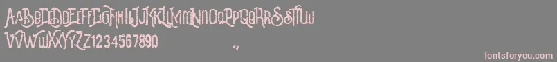 フォントRevalina – 灰色の背景にピンクのフォント