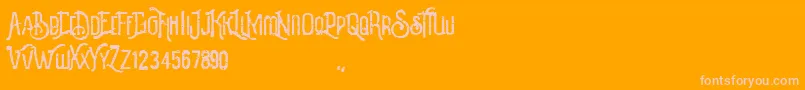 Шрифт Revalina – розовые шрифты на оранжевом фоне