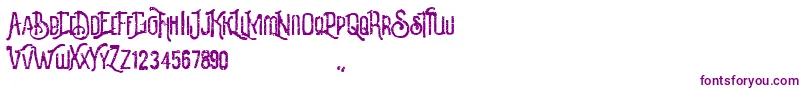 フォントRevalina – 白い背景に紫のフォント