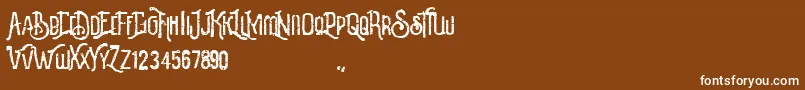 Шрифт Revalina – белые шрифты на коричневом фоне