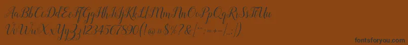 Revallyna Font – Black Fonts on Brown Background