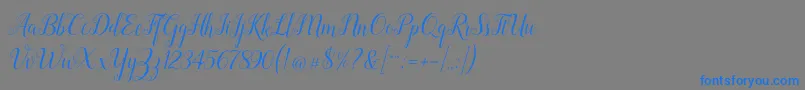 Revallyna-Schriftart – Blaue Schriften auf grauem Hintergrund