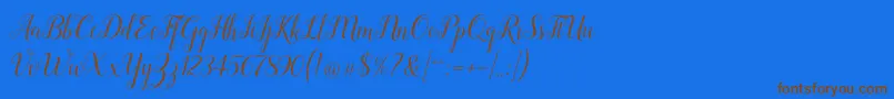 Подробнее о шрифте Revallyna Шрифт Revallyna – коричневые шрифты на синем фоне