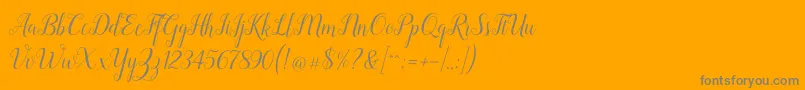 Шрифт Revallyna – серые шрифты на оранжевом фоне