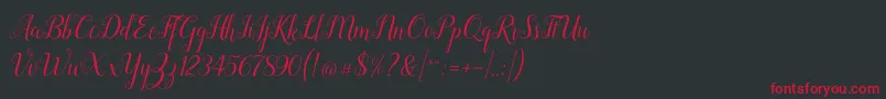 Revallyna Font – Red Fonts on Black Background