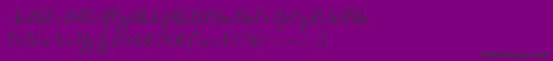 Revallyna-Schriftart – Schwarze Schriften auf violettem Hintergrund