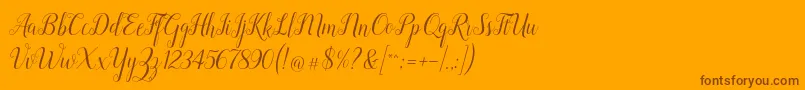 Шрифт Revallyna – коричневые шрифты на оранжевом фоне