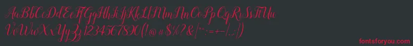 Revallyna Font – Red Fonts on Black Background